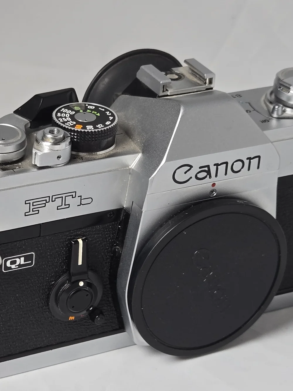 Canon Silver and Black 35mm SLR Camera Body - Classic FTb Styling